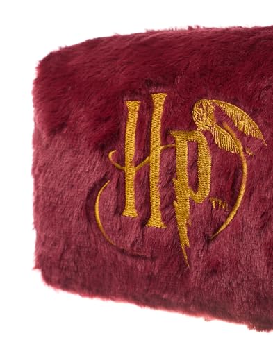 Harry Potter Womens Makeup Bag & Mirror | Ladies Burgendy Fur Cosmetic Pouch Logo | Travel Beauty Case - Image 5