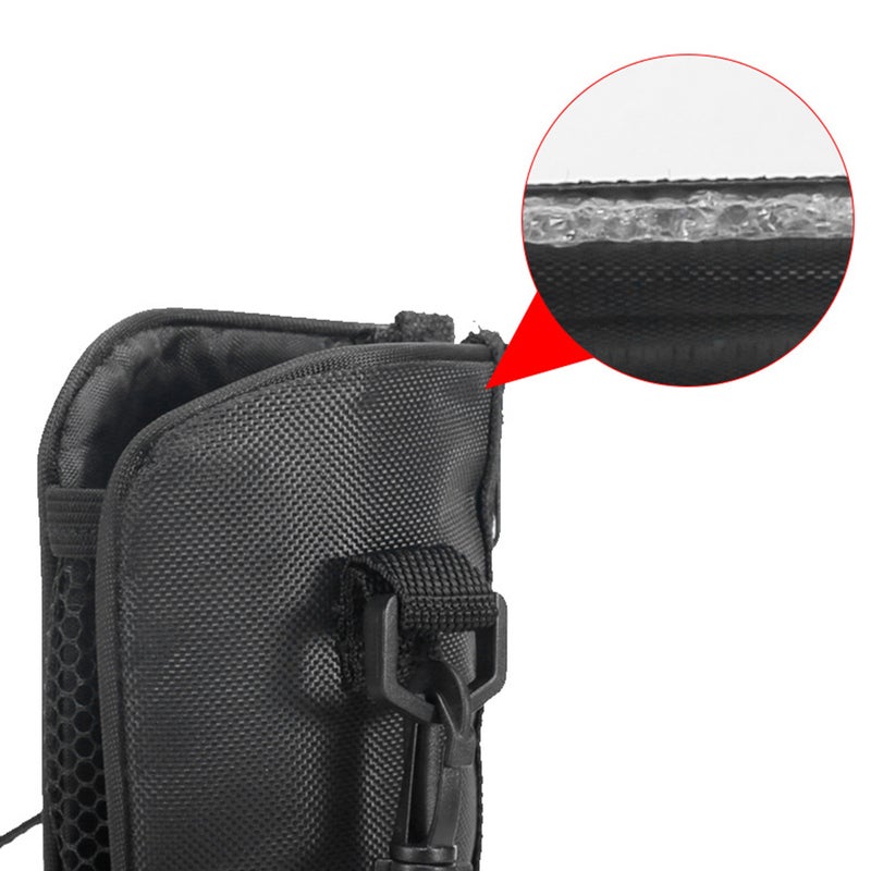 2pcs Thicken Oxford Bottle Cover Adjustable Strap Cup Cover Handheld Tumbler Carrier Thermal Insulation Mug Sleeve for Office Travel Camping (Black) - Image 3