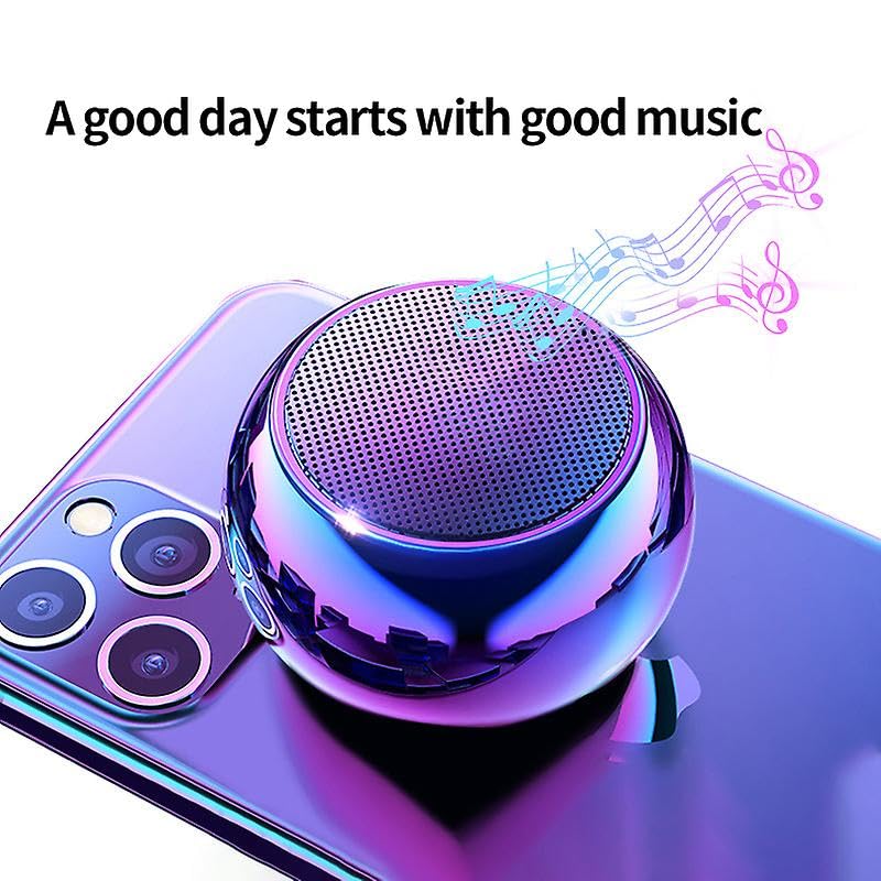 INEFABLE Mini Boost 4 Bluetooth Speaker 4D Mini Electroplating Round Steel Speaker - Multicolor - Pack of 1 - Image 3
