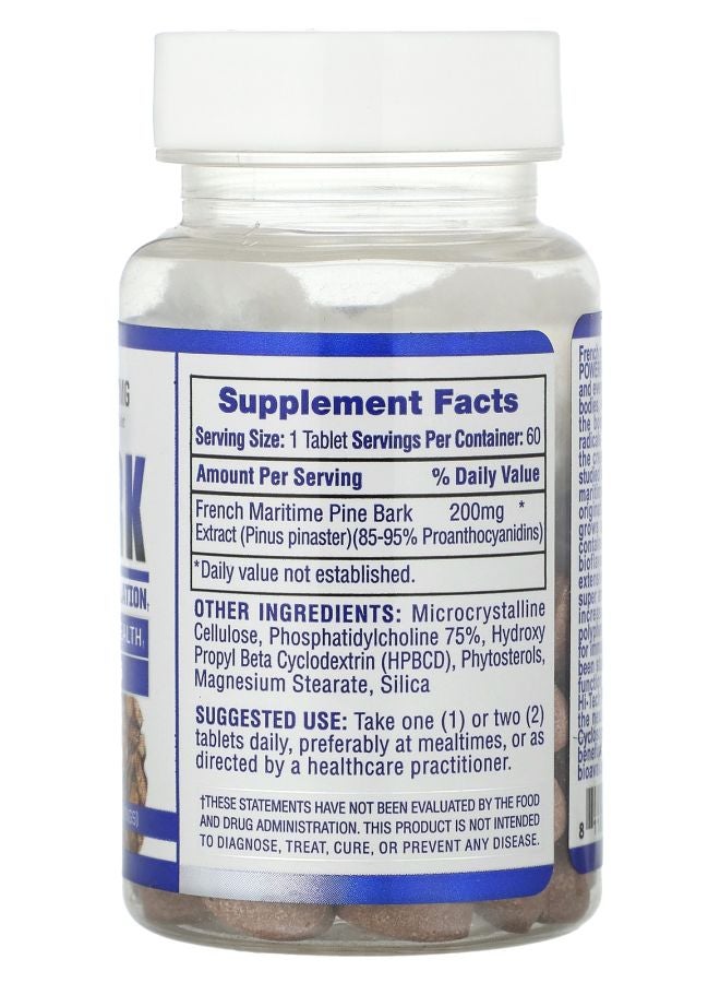 hi tech pharmaceuticals Pine Bark 200 mg 60 Tablets - Image 2
