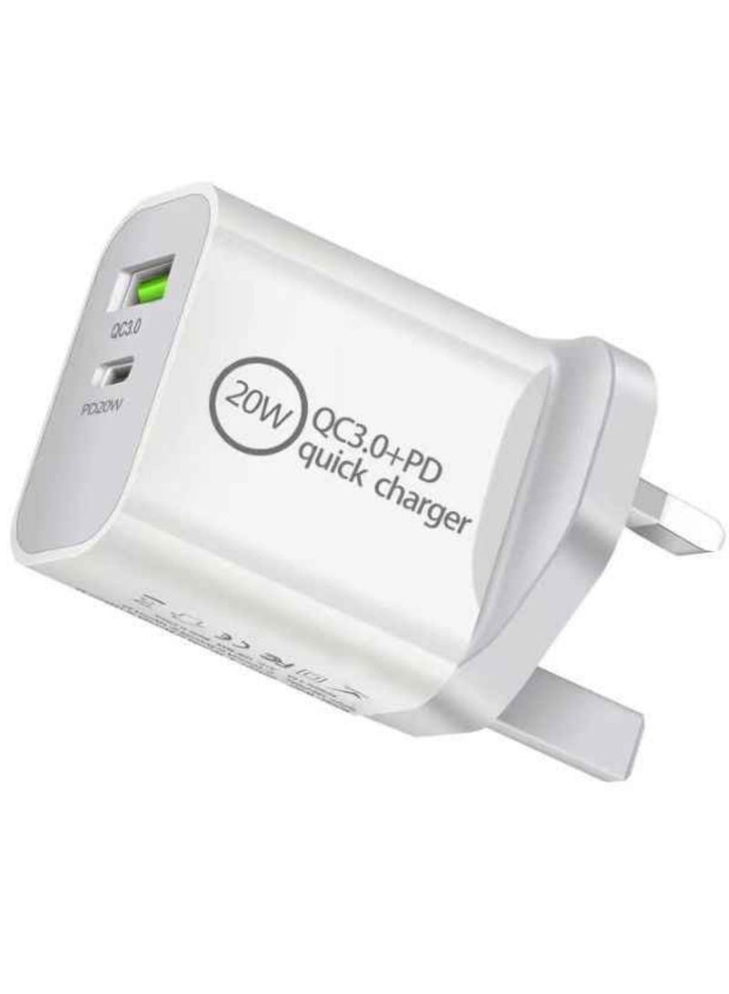 Dual Port Wall Charger White - Image 1
