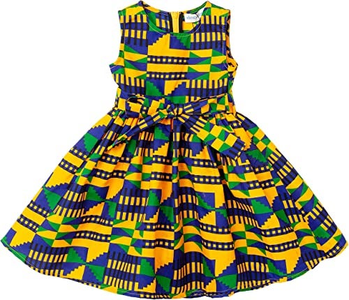 SHENBOLEN Girls Dashiki Print Dress African Tradition Dresses(C,X-Large) - Image 1