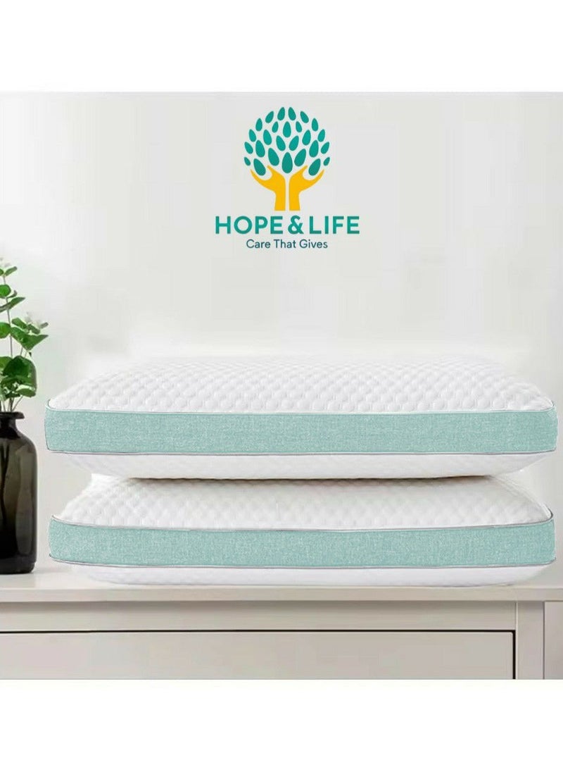 Hope And Life - Medical Memory Foam Pillow With Gel For Treating Neck And Shoulder Pain, Anti-Microbial And Anti-Allergic 25*24 cm- 60*40*13 cm - Image 1