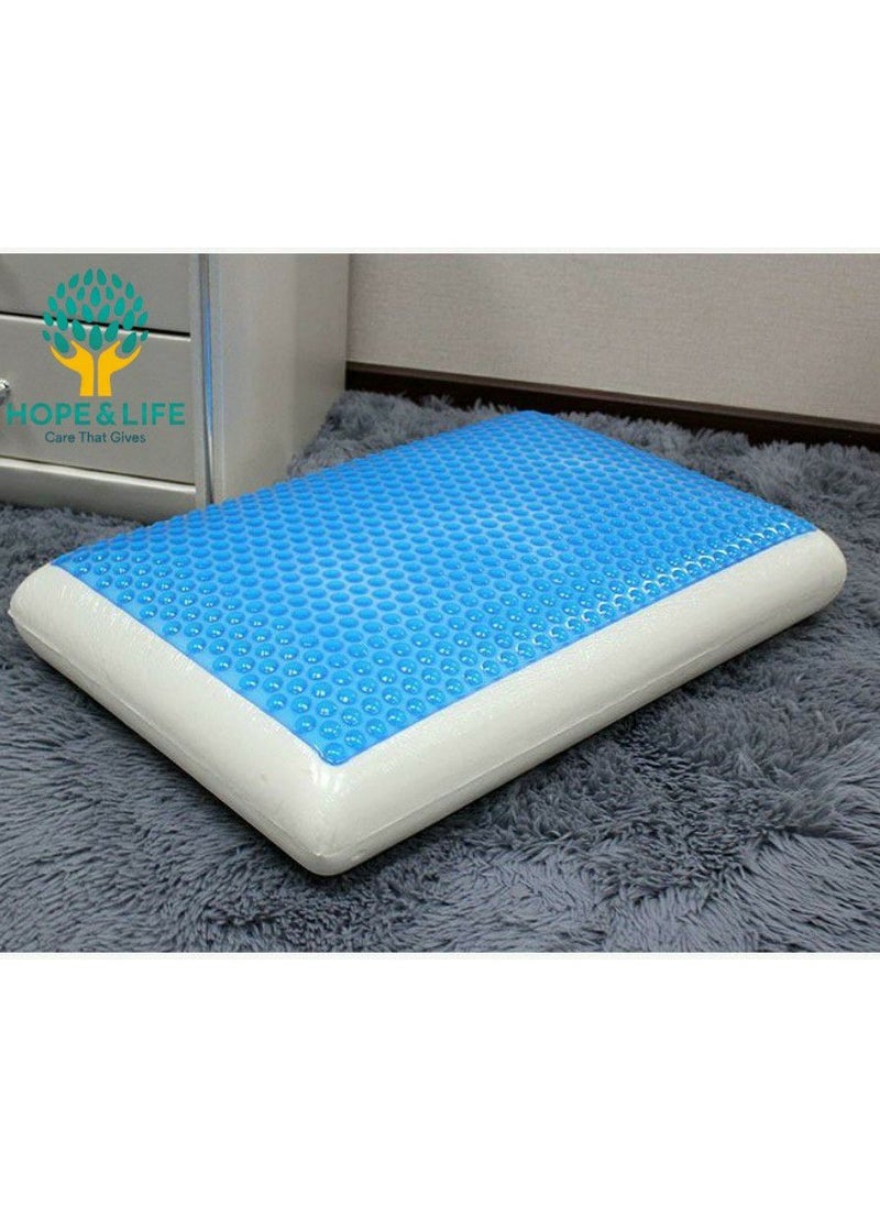 Hope And Life - Medical Memory Foam Pillow With Gel For Treating Neck And Shoulder Pain, Anti-Microbial And Anti-Allergic 25*24 cm- 60*40*13 cm - Image 1