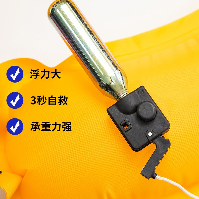 Automatic Inflation Fishing Life Vest Large Buoyancy Belt Red automatic belt - Image 5
