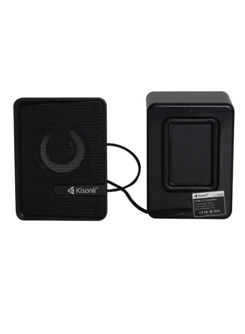 Kisonli Mini Speaker 3.5W Multimedia Speaker for PC ,Gaming and Lap Top with USB Powered and Audio Input 3.5 Wired , Colorful RGB , 2.0 Channel Wired Home Theatre , Good Quality , excellent Public choice - Image 2