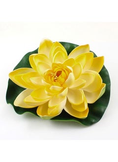 BLUE CORAL LED Floating Lotus Flower, Solar Power LED Lotus Light RGB Color Change, Lamp Outdoor Garden Yard Waterproof Pond Pool Decor Night Light Wedding Decor, Yellow  - Image 1