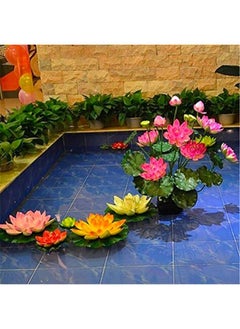 BLUE CORAL LED Floating Lotus Flower, Solar Power LED Lotus Light RGB Color Change, Lamp Outdoor Garden Yard Waterproof Pond Pool Decor Night Light Wedding Decor, Yellow  - Image 5