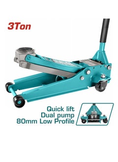 TOTAL TOTAL 3 Ton Hydraulic Garage Jack – Fast Lifting, Dual Pump Hydraulic Floor Jack for Car & Vehicle Maintenance – 85mm Min Height, 515mm Max Height, 430mm Travel  - Image 1