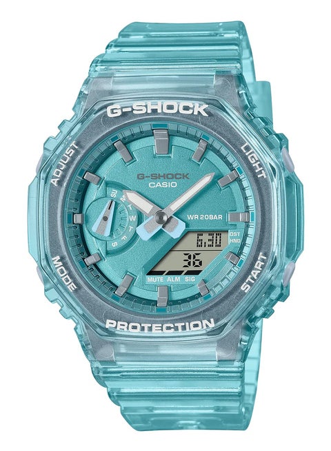 Casio Women Watch G-Shock Analog Digital Resin Band, Turquoise, strap