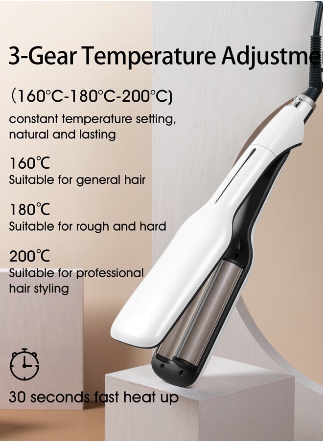 ENCHEN Hair Iron Enrollor Pro Waves Curling 3 Barrel Deep Waver Crimper Ceramic Beachy Waving Wand  - Image 4