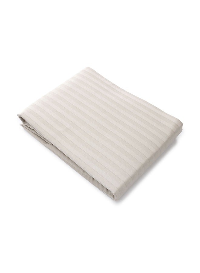 MEHALLA MEHALLA Fitted Sheet Set - Satin Stripe 1cm - Queen Light Grey-100% Egyptian Cotton  - Image 3