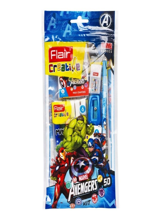 Flair Creative Series Disney Themed Stationery Kits | Marvel Avengers, Mickey Mouse & Disney Princess | Smart Kit for Your Creative Need & Fun Learning | Ideal Gift Items for Kids | Pack of 3 Kits - Image 2