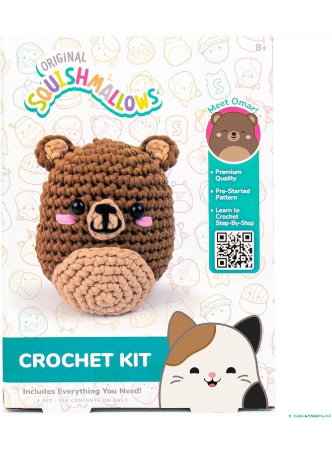 Squishmallows Squishmallow Original Omar The Bear Crochet Kit, Includes Yarn, Crochet Hook, Starter Hooks, Step-by-Step Tutorials, Exclusive Crochet Kit for Beginners, DIY Craft, Crochet Kits, Great Teen Gifts - Image 3