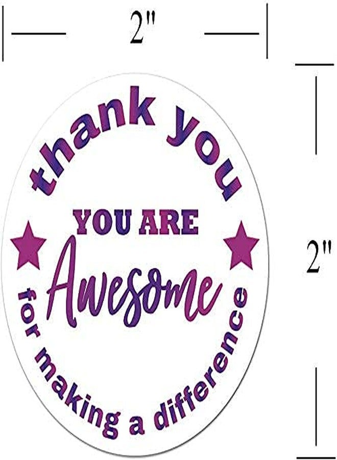 Besttile You are Awesome Stickers 2 Inch Kudos Appreciation Stickers,You Rock,You are Amazing,Thank You for Making a Difference Label for Students,Heathcare Worker,Nurses,Volunteer,Teachers Team,Employee. - Image 2