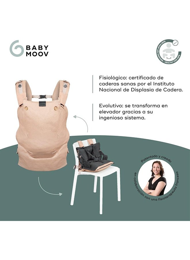 babymoov Moov And Boost Baby Carrier And Travel Booster Seat - Hazelnut  - Image 2