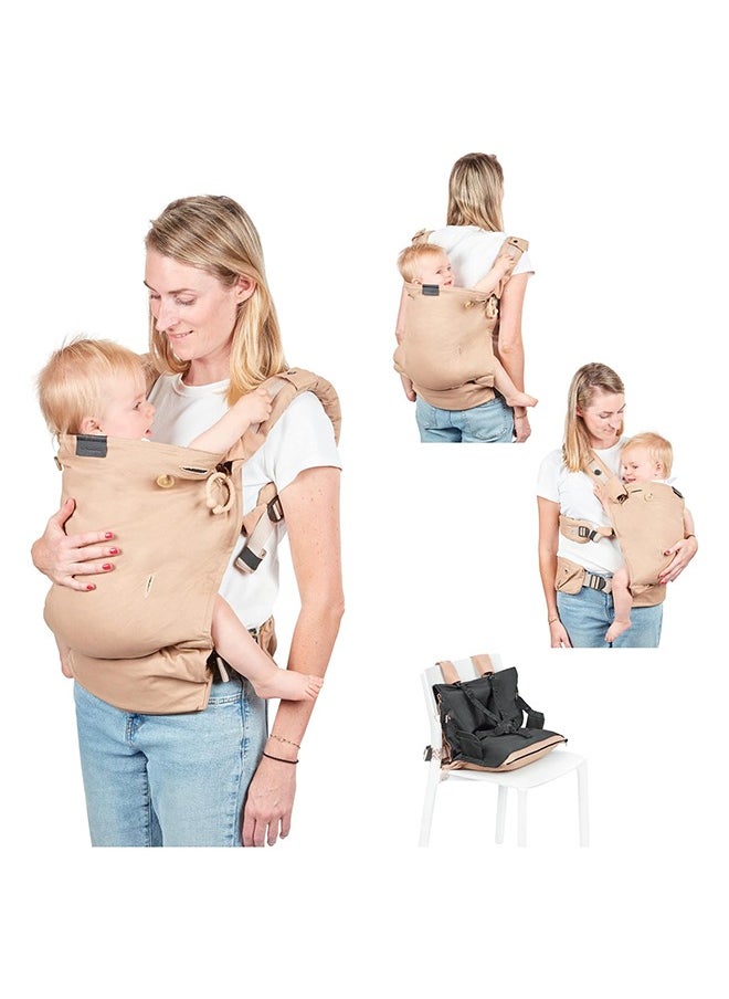 babymoov Moov And Boost Baby Carrier And Travel Booster Seat - Hazelnut  - Image 3