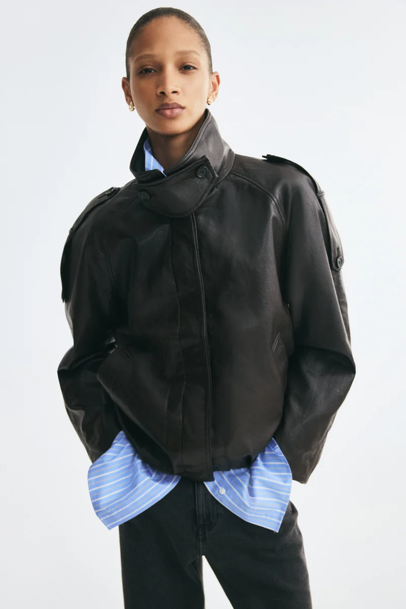 Oversized coated jacket