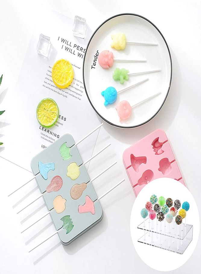 AMERTEER 15 Holes Acrylic Lollipop Holder Clear Display Cake Pop Stand - Image 4