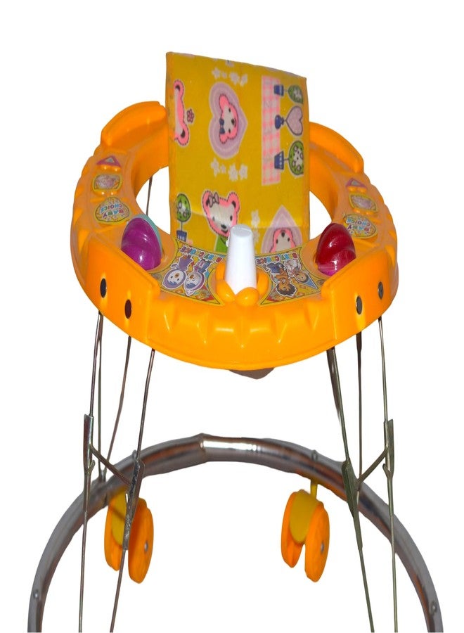 EVOSHINE Baby Walker for Kids 6-18 Months | Soft Cushion Seat | Safe & Comfy Walking Support for Boys & Girls | 360° Rotating Wheels (Yellow) - Image 5