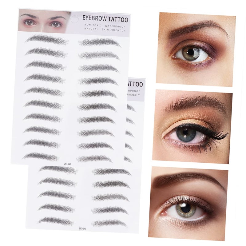 MAGICLULU 2pcs Natural Looking Eyebrow Stickers Easy Apply Brow Transfer Stencils for Men Women - Image 2