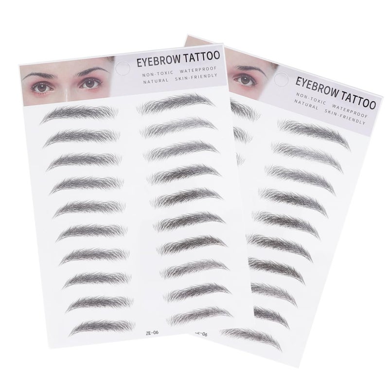 MAGICLULU 2pcs Natural Looking Eyebrow Stickers Easy Apply Brow Transfer Stencils for Men Women - Image 1