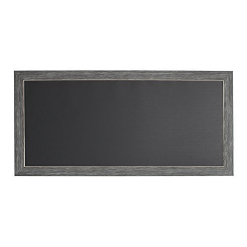 DesignOvation Wyeth Framed Magnetic Chalkboard, 13" x 26", Gray - Image 2