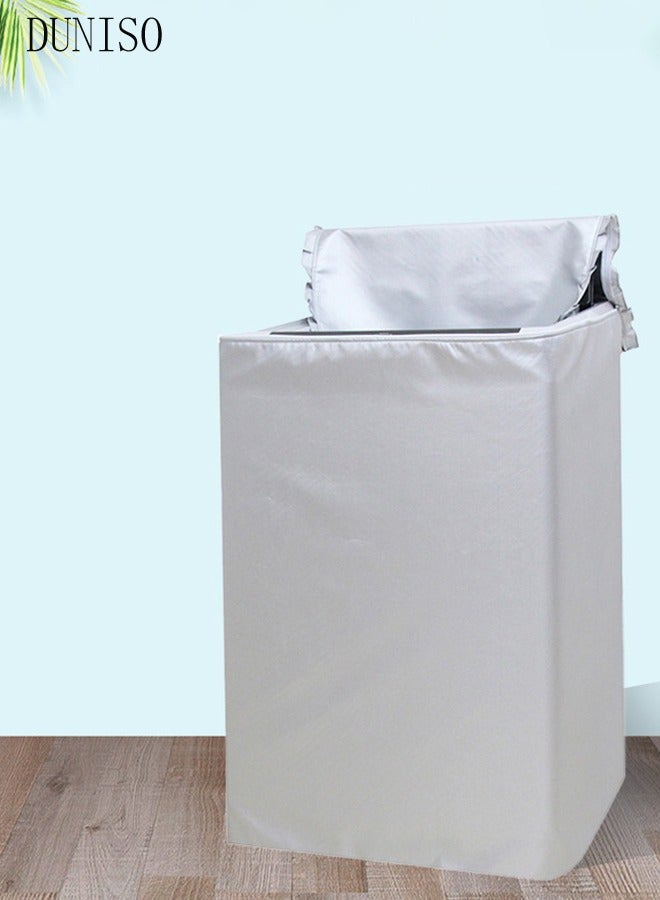 Top Load Washing Machine Cover,  Double-Side Silver Coated Fabric Waterproof Sunscreen Dust-Proof Cover ,Silver Coating Oxford Cloth Full-Automatic Wave Wheel Washing Machine Cover - Image 1