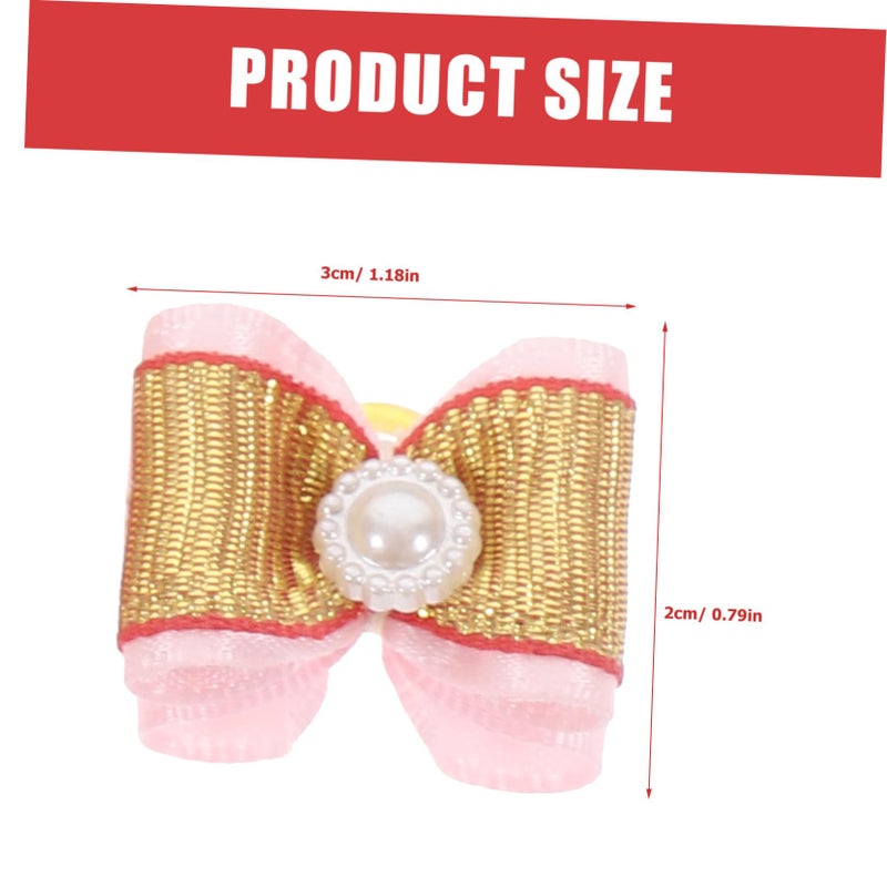 10 Pcs Pet Hair Ties Bowknot Headwear For Dogs Cats Daily Wear Assorted Colors - Image 3