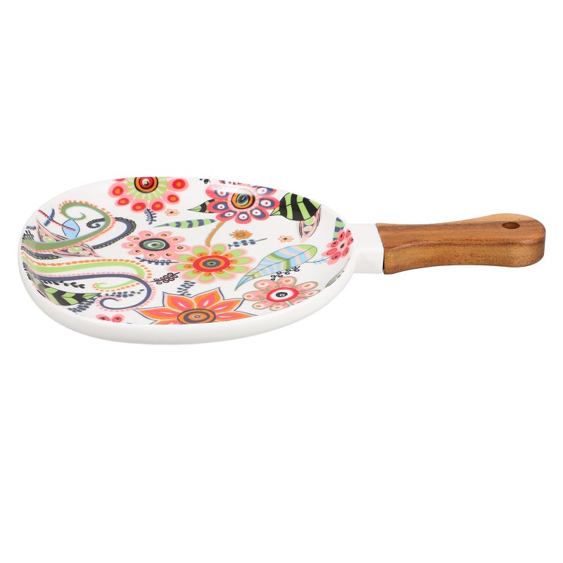 1Pc Nordic Style Plate Ceramic Western Plate Household Steak Tray with Handle - Image 5