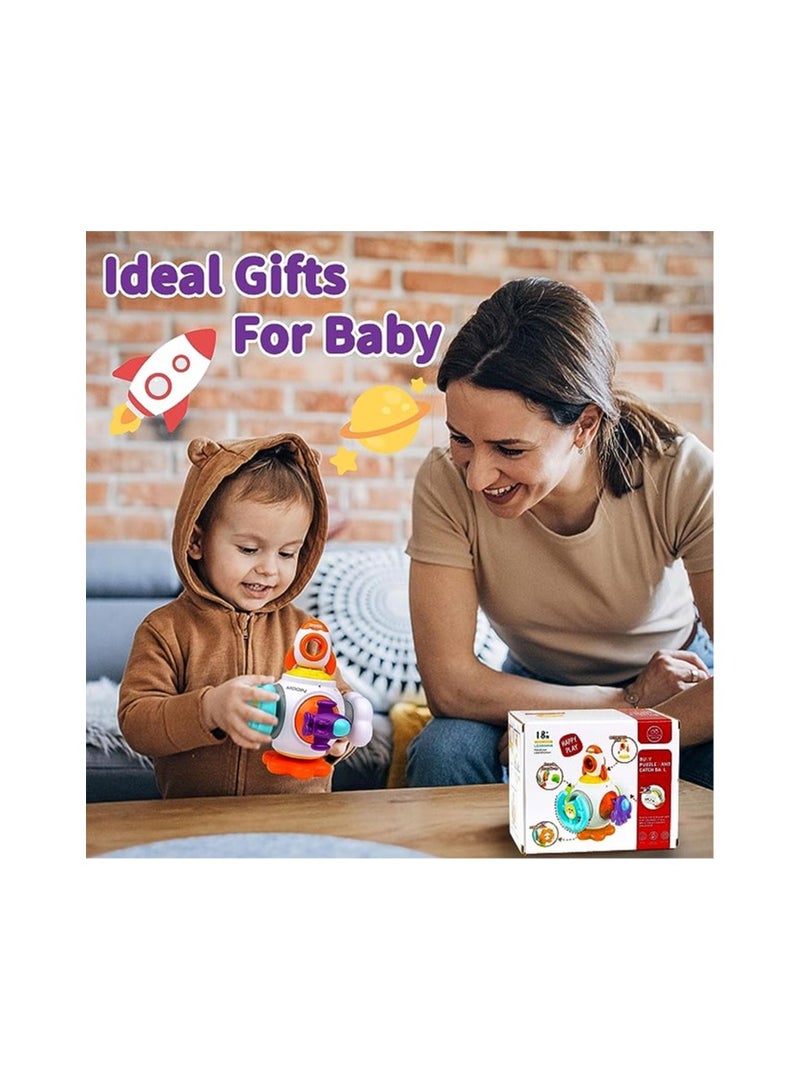 SOLARAE 6-in-1 Montessori Busy Cube for 1-Year-Olds, Sensory Toddler Toys for 12+ Months, Fidget Board for Early Education, Gripping Ability Development for Boys and Girls (1 Pack) - Image 4