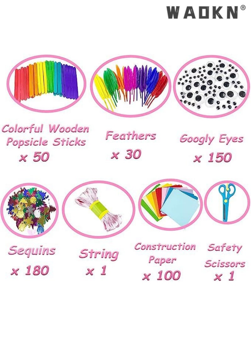 دبليو أيه أو كي أن مجموعة الفنون والحرف اليدوية للأطفال ، بما في ذلك مجموعة الفنون الورقية للمكشطة ، ومنظف الأنابيب ، وصندوق التخزين القابل للطي ، ومجموعة الحرف المدرسية المنزلية لمرحلة ما قبل المدرسة ، وهدية ل 4 أطفال ، ومجموعة مستلزمات الفن الحرفي للأطفال الصغار ، ومنظفات الأنابيب المضمنة ، والملصق ، والريشة ، وصندوق التخزين القابل للطي ، ومجموعة الحرف اليدوية لمرحلة ما قبل المدرسة ، لللوازم الفنية الحرفية DIY (الأزرق) - Image 3