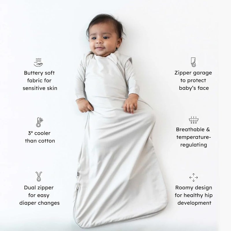 KYTE BABY Unisex Sleep Bag for Babies and Toddlers, 0.5 Tog, 97% Rayon made from Bamboo, 3% Spandex (Medium, Oat)