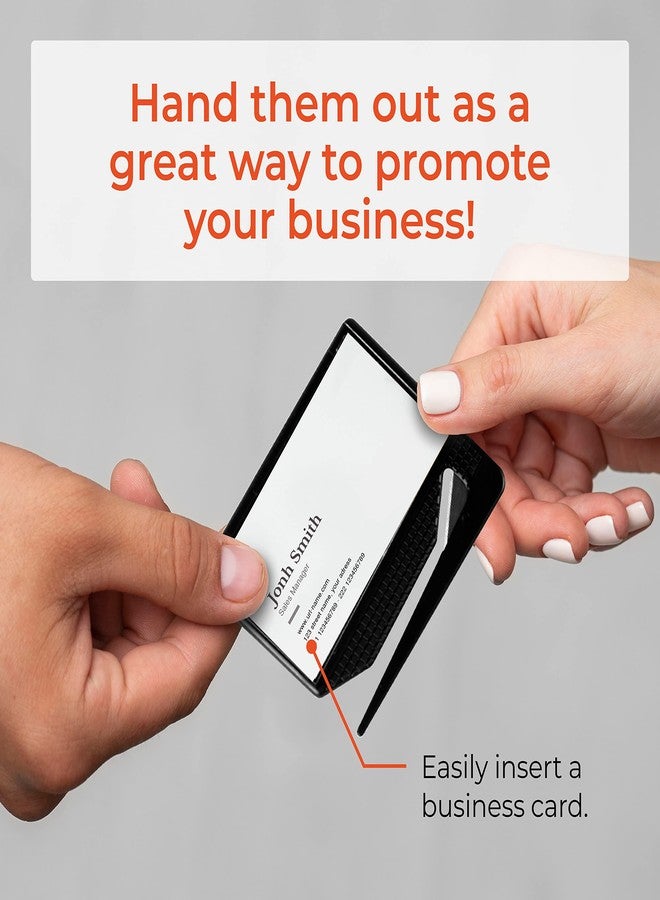 Uncommon Desks Business Card Letter Openers - (25 Pack) (Black) Professional Letter Openers with Business Card Insert, Perfect Promotional Item for Business - Image 3