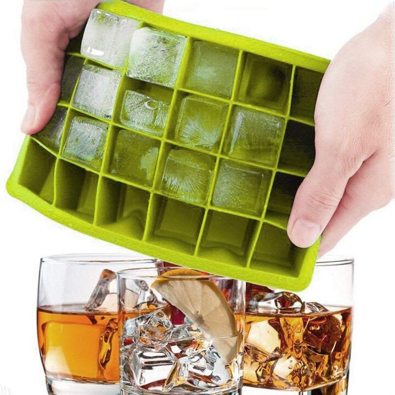 WOX MOX WOX MOX Ice Cube Trays 24 Cavity Per Ice Cube Molds Flexible EasyRelease Silicone BPA Free Dishwasher Safe Trays for Cocktail Freezer Pack of 1  - Image 1