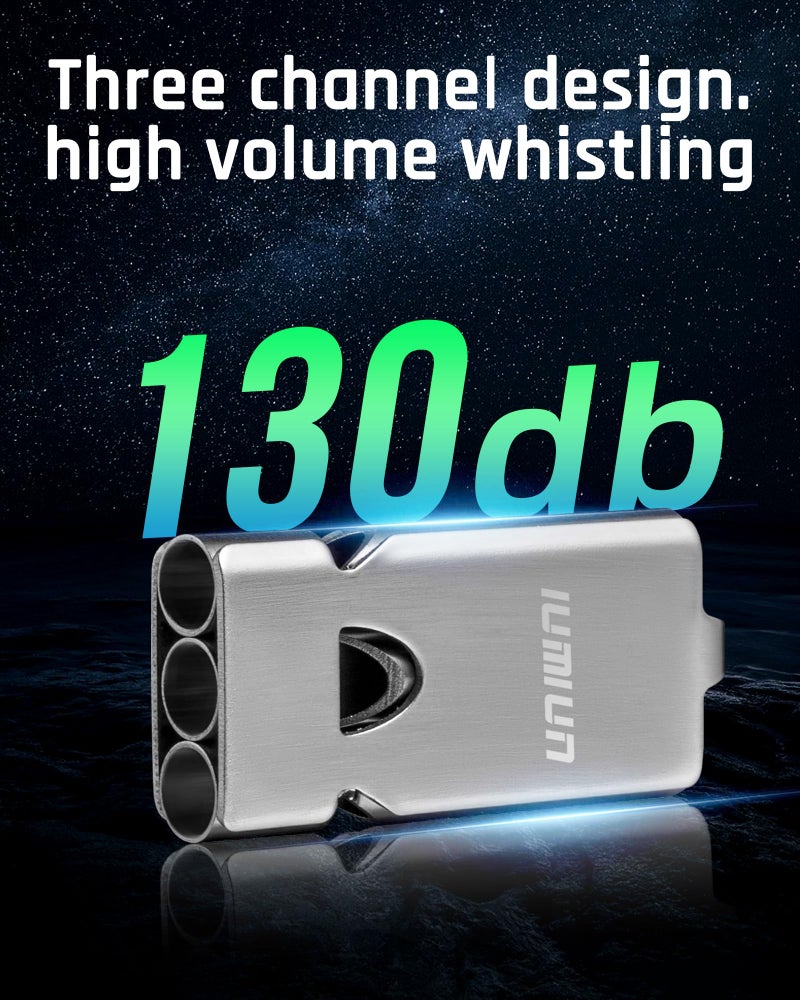 IUMIUN Emergency Survival Whistle Lifeguard Safety Whistle for Outdoor Camping Hiking-Loud Whistle up to 120~130db (Stainless-Steel-1PCS) - Image 4