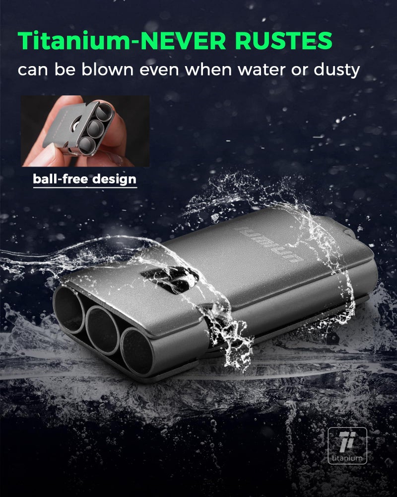 IUMIUN Emergency Survival Whistle Lifeguard Safety Whistle for Outdoor Camping Hiking-Loud Whistle up to 120~130db (Stainless-Steel-1PCS) - Image 5