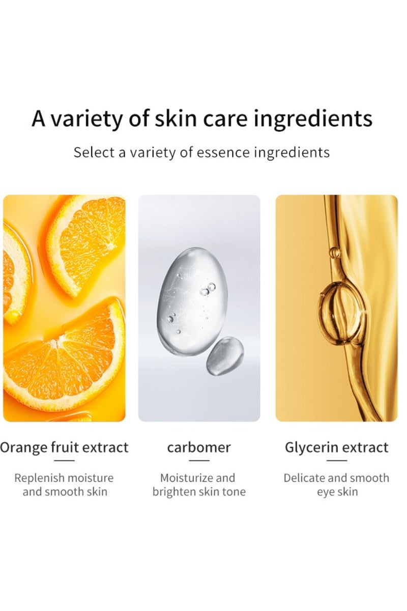 SADOER Vitamin C Brightening Eye Cream Eye Repair Moisturizing and Firming Cream for Dull Tired and Aging Under Eyes Anti Aging Moisturizer Dark Circle Remover Under Eye Treatment Cream 20g - Image 2