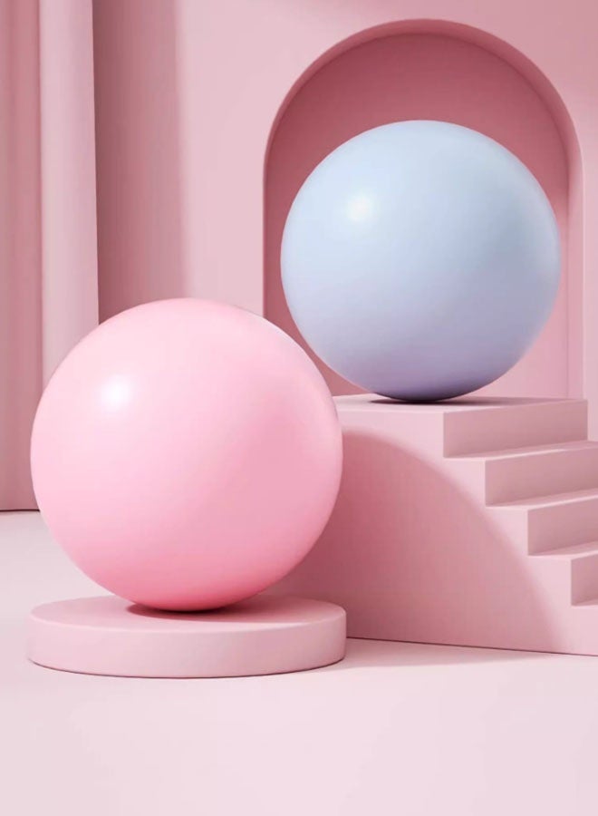 Hanayo 2 Pcs Mini Yoga Balls Inflatable Exercise Balls 25cm/9.84in Exercise Balls with Pump Exercise Equipment for  Body Shaping Yoga Pilates Core Training(Pink+Blue) - Image 5