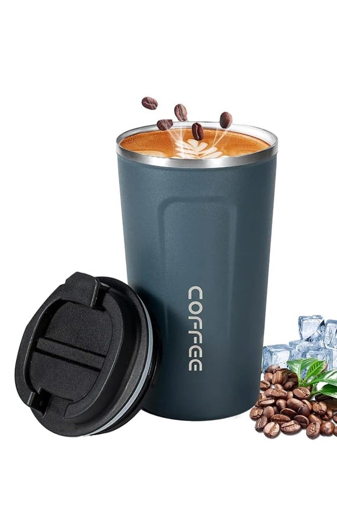 Coffee 510ml Insulated Travel Coffee Mug – Stainless Steel Tumbler with Spill-Proof Lid  - Image 1