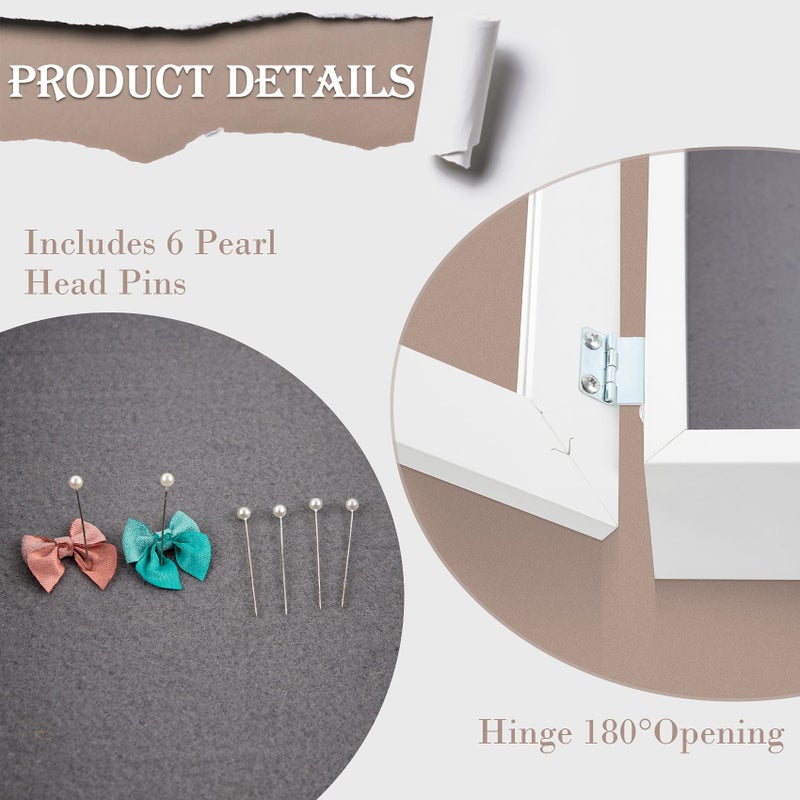 Golden State Art, 8x10.5 Shadow Box Frame Display Case, 2-inch Depth, Great for Collages, Collections, Mementos, 6 Pins Included (White, 1 Pack) - Image 5