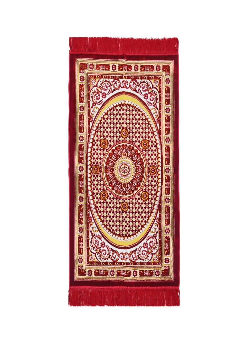 Raymond Raymond Home Prayer Mat Traditional Elegant prayer Rugs Janamaz Islamic Yarn Dyed Namaz Mat 650 GSM 4 MM Pile - (65 * 100 CM)  - Image 1