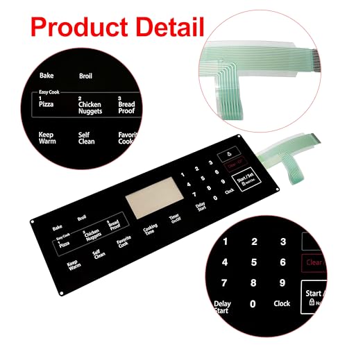 ShineUs DG34-00025A Membrane Switch Touchpad Compatible with Samsung Range Oven,Replacement for PS8764897 AP5800759 - Image 2