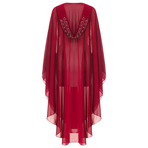 OBEEII Abayas for Women Muslim Abaya Long Sleeve Beaded Embroidery Maxi Dress Loose Full Cover Islamic Dubai Robe Kaftan Abayas BS05 One Size - Image 3