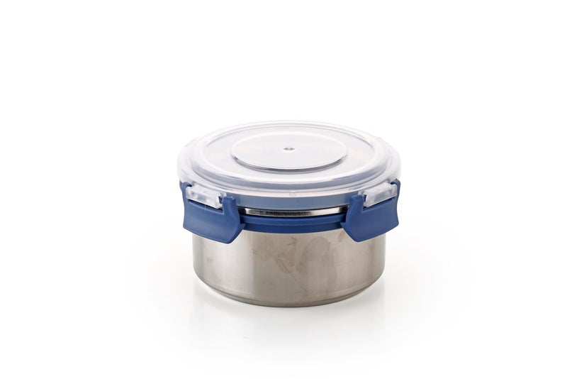 Ganesh Stainless Steel Neo Round Airtight & Leak Proof Container Lunch Box - 300ml, Blue - Image 4