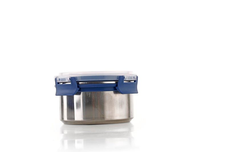 Ganesh Stainless Steel Neo Round Airtight & Leak Proof Container Lunch Box - 300ml, Blue - Image 3