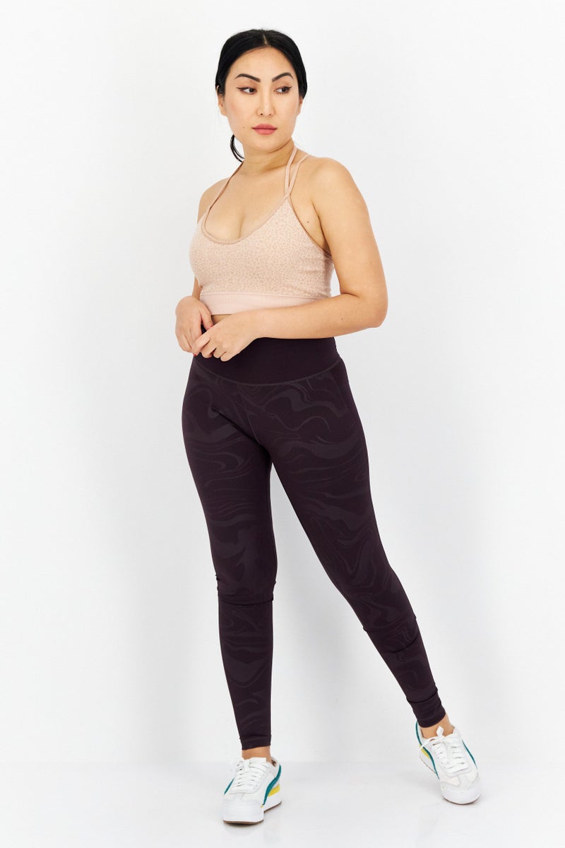 Adidas سراويل رياضية نسائية للياقة البدنية، بنفسجي داكن - Image 2