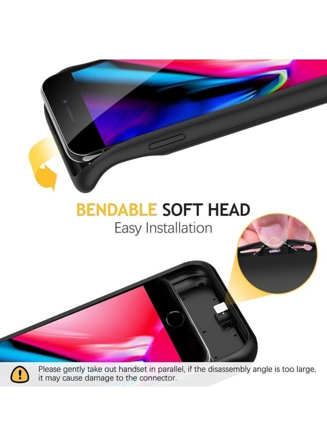4000mAh Battery Charging Case for iPhone 6/7/8 Plus, Black - Image 2