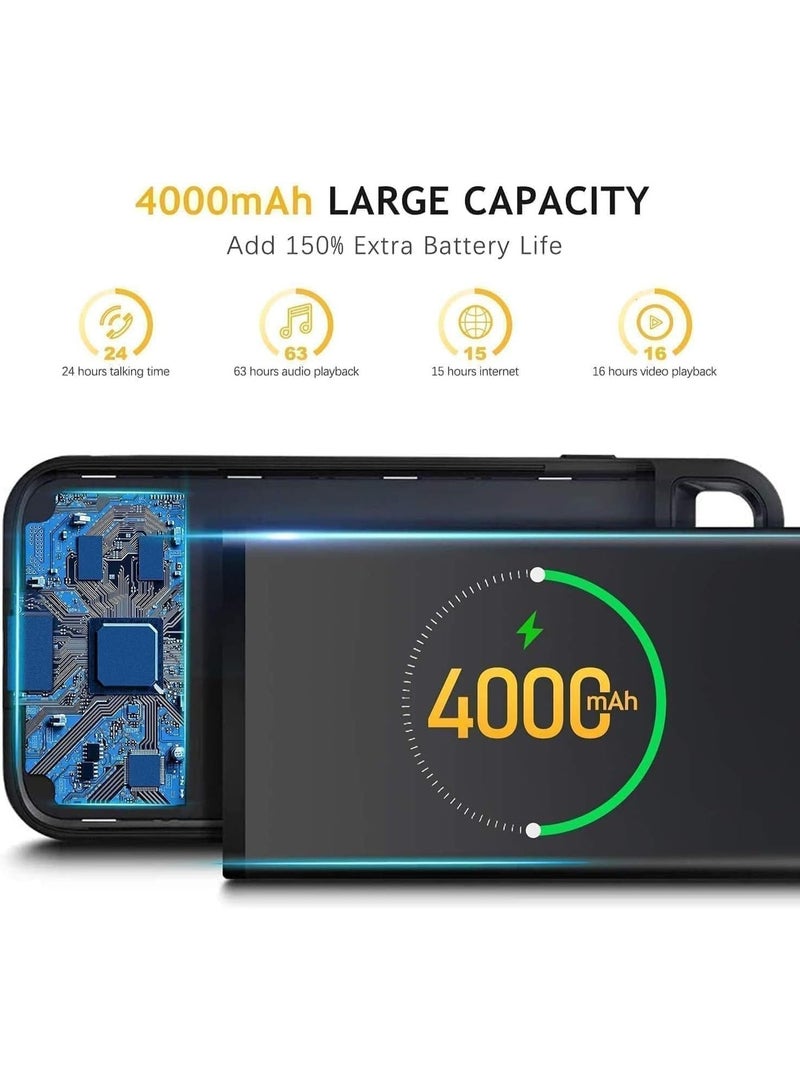 4000mAh Battery Charging Case for iPhone 6/7/8 Plus, Black - Image 3