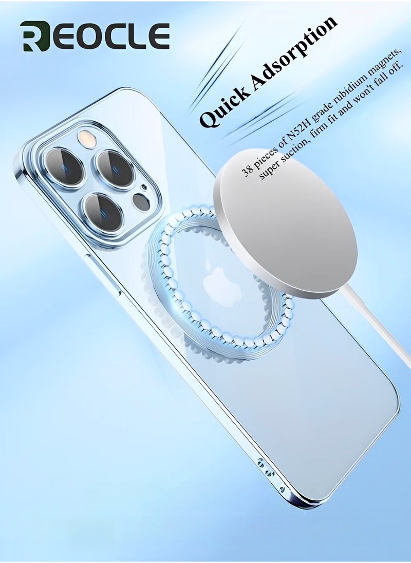 REOCLE Magnetic Case for iPhone 14 Pro Max Transparent Magnet Phone Case Ultra-thin iPhone 14 Pro Max Phone Case with Magnets Anti-scratch Shock-proof and Drop-proof Protection Without Yellowing - Image 3